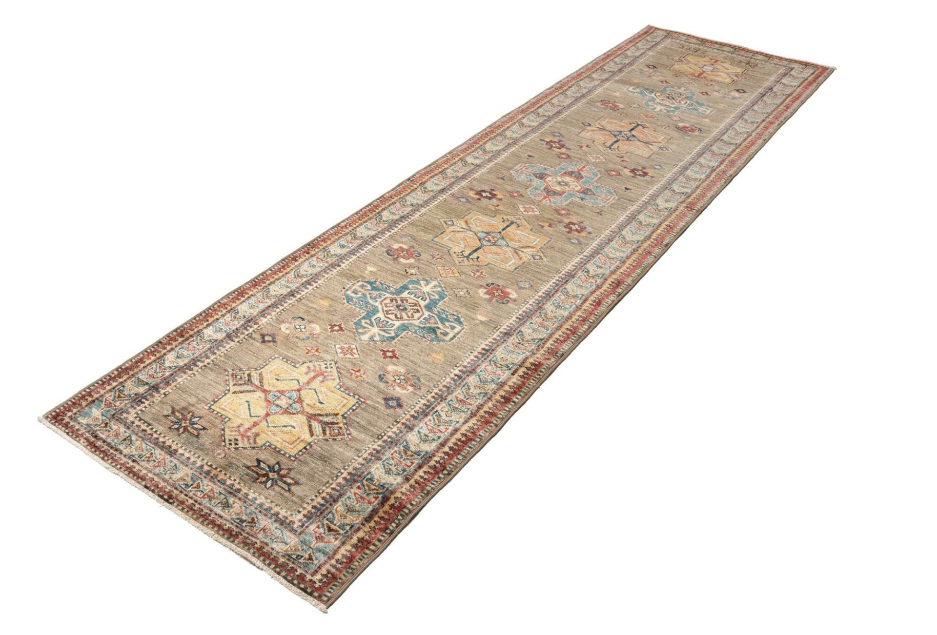 Kazak Teppich 80 x 294 cm - Handgeknüpft aus Schurwolle, Orientteppich