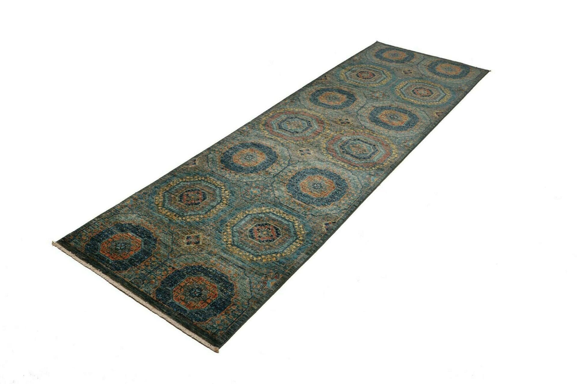 Mamluk Orientteppich 83 x 255cm, handgeknüpft, Seide, hohe Qualität