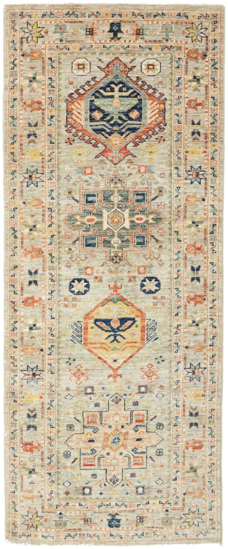Samarkand Orientteppich 81 x 196cm, handgeknüpft, Wolle