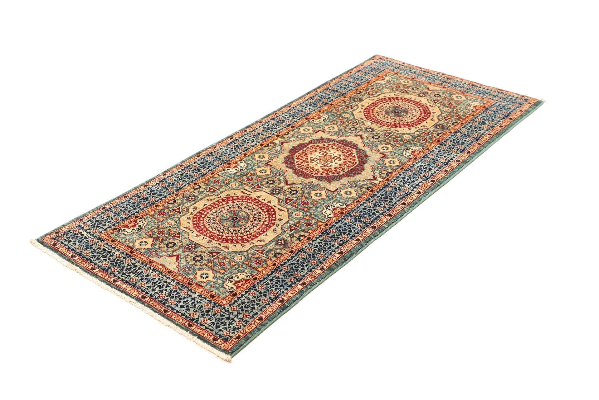 Mamluk Orientteppich 77 x 182 cm aus Schurwolle, handgeknüpft