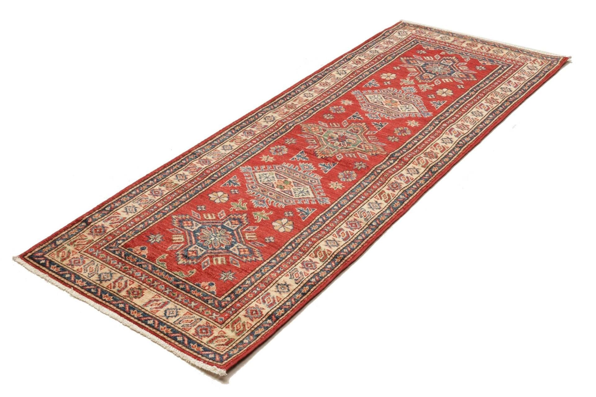 Kazak Orientteppich 79 x 197cm, Schurwolle, handgeknüpft