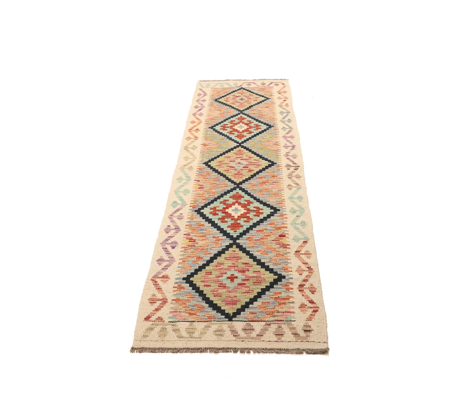 Kelim Teppich 65 x 201 cm aus Schurwolle – handgewebt Orientteppich
