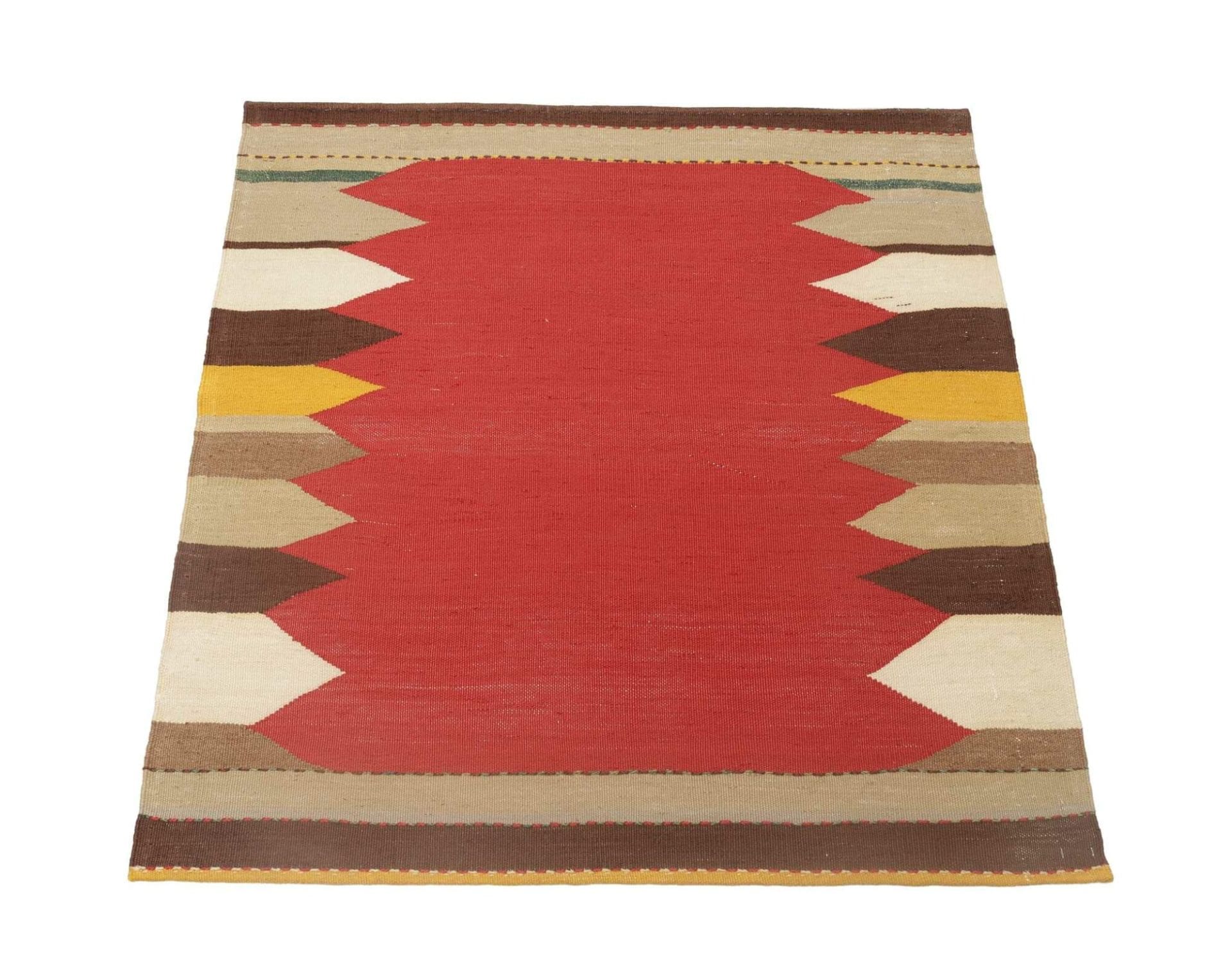 Kelim Neo 103 x 103cm - Handgewebt, rustikales Flair, Schurwolle