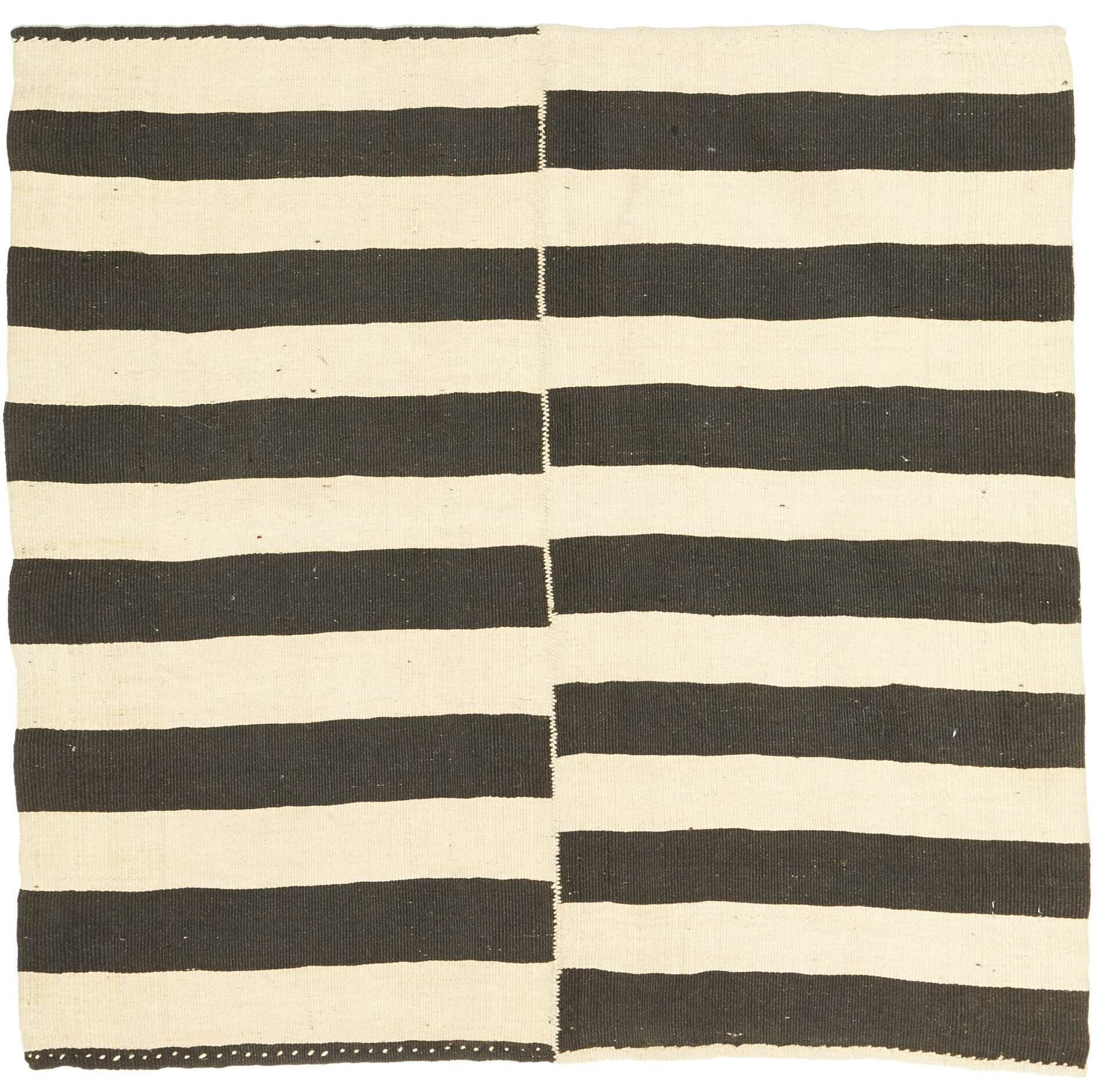 Kelim Mazandra 90 x 85cm, handgewebt, rustikales Flair, Wolle