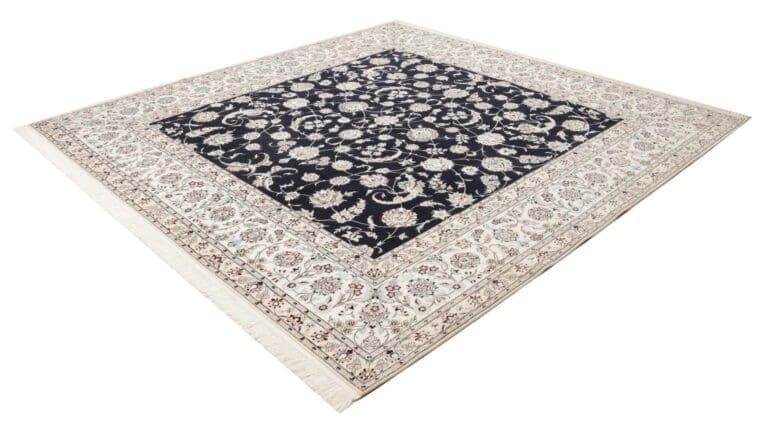 Exklusiver Nain Teppich 263 x 261cm, florale Muster, handgeknüpft