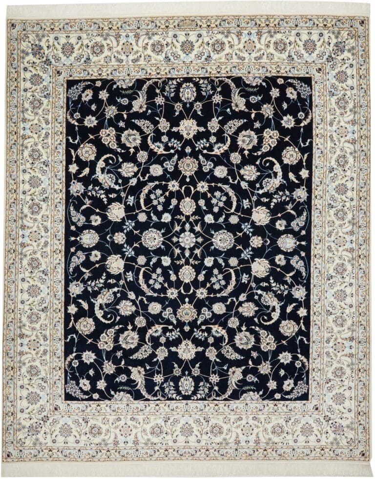 Nain Teppich 259 x 309cm, florales Design, Schurwolle, handgeknüpft