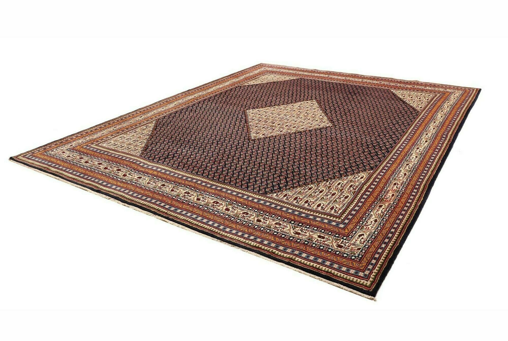 Sarough Teppich 288 x 340cm, florales Design, handgeknüpft