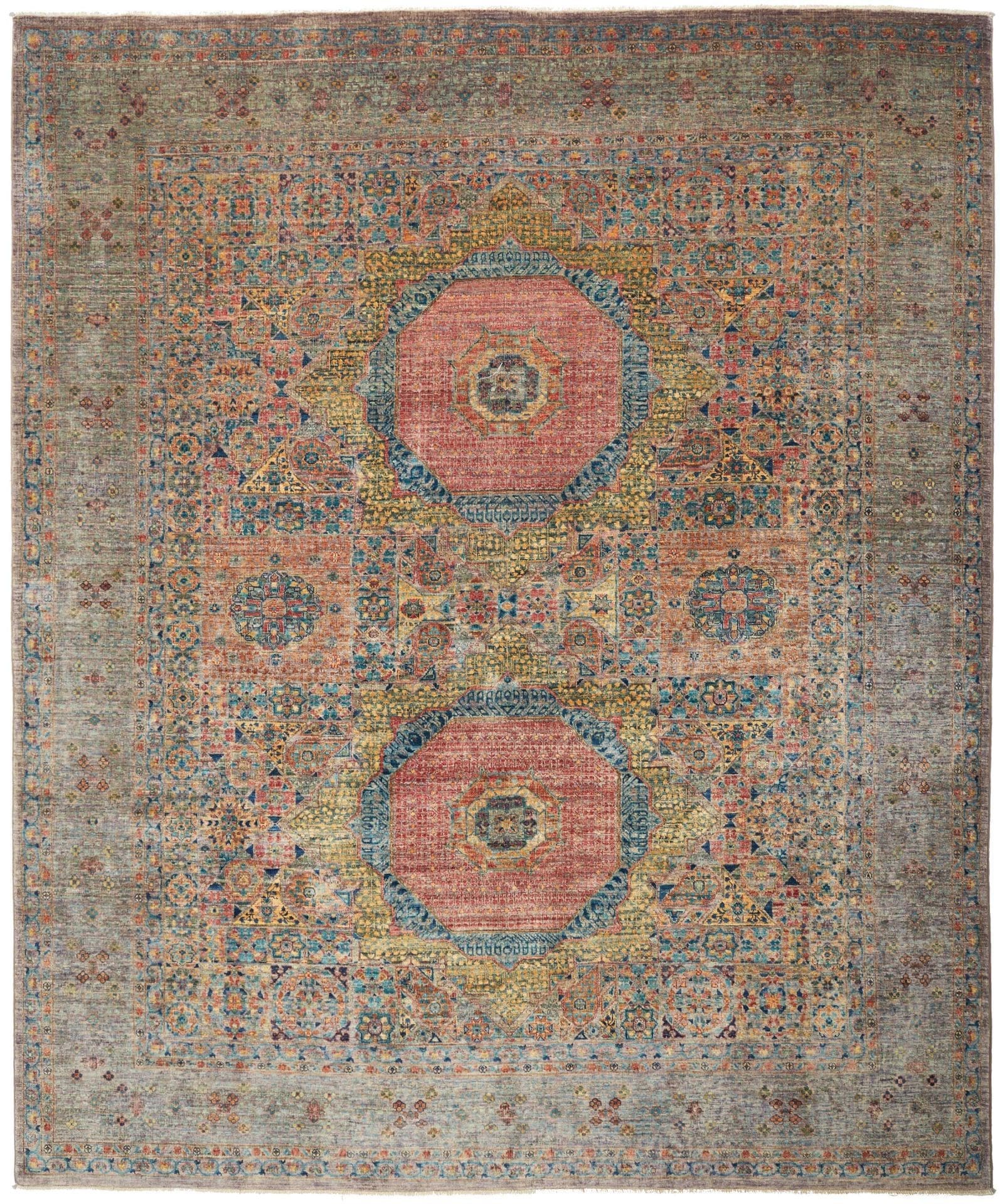Mamluk Orientteppich 255 x 301 cm aus Schurwolle, handgeknüpft