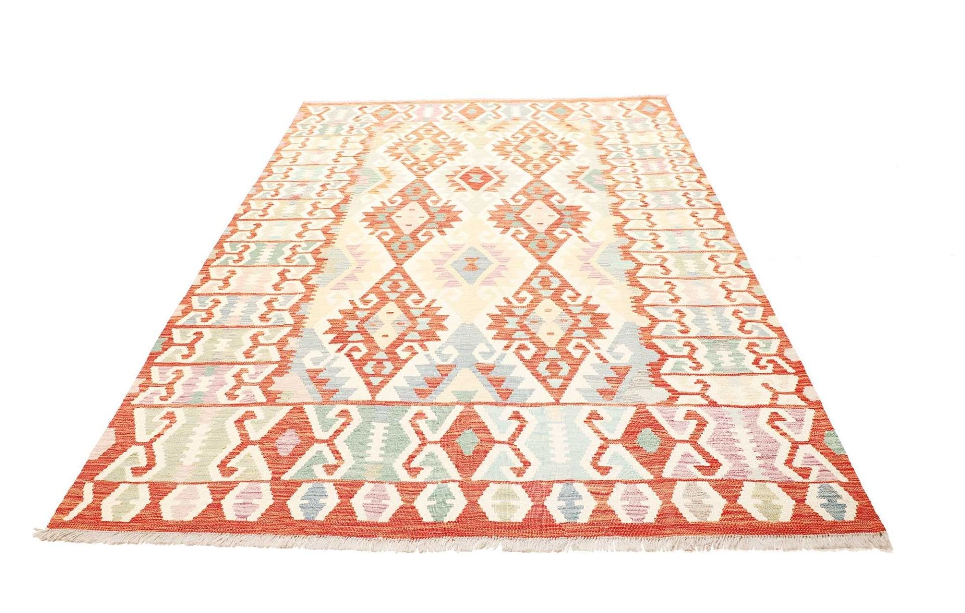 Kelim 178 x 251cm, afghanisch, geometrisches Muster, handgewebt