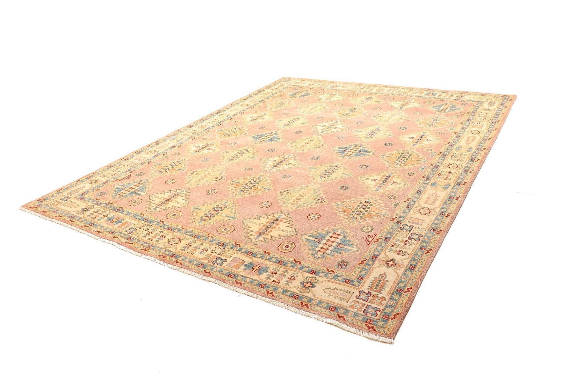 Kazak Teppich 246 x 304cm – Handgeknüpft, geometrisches Muster, Orientteppich