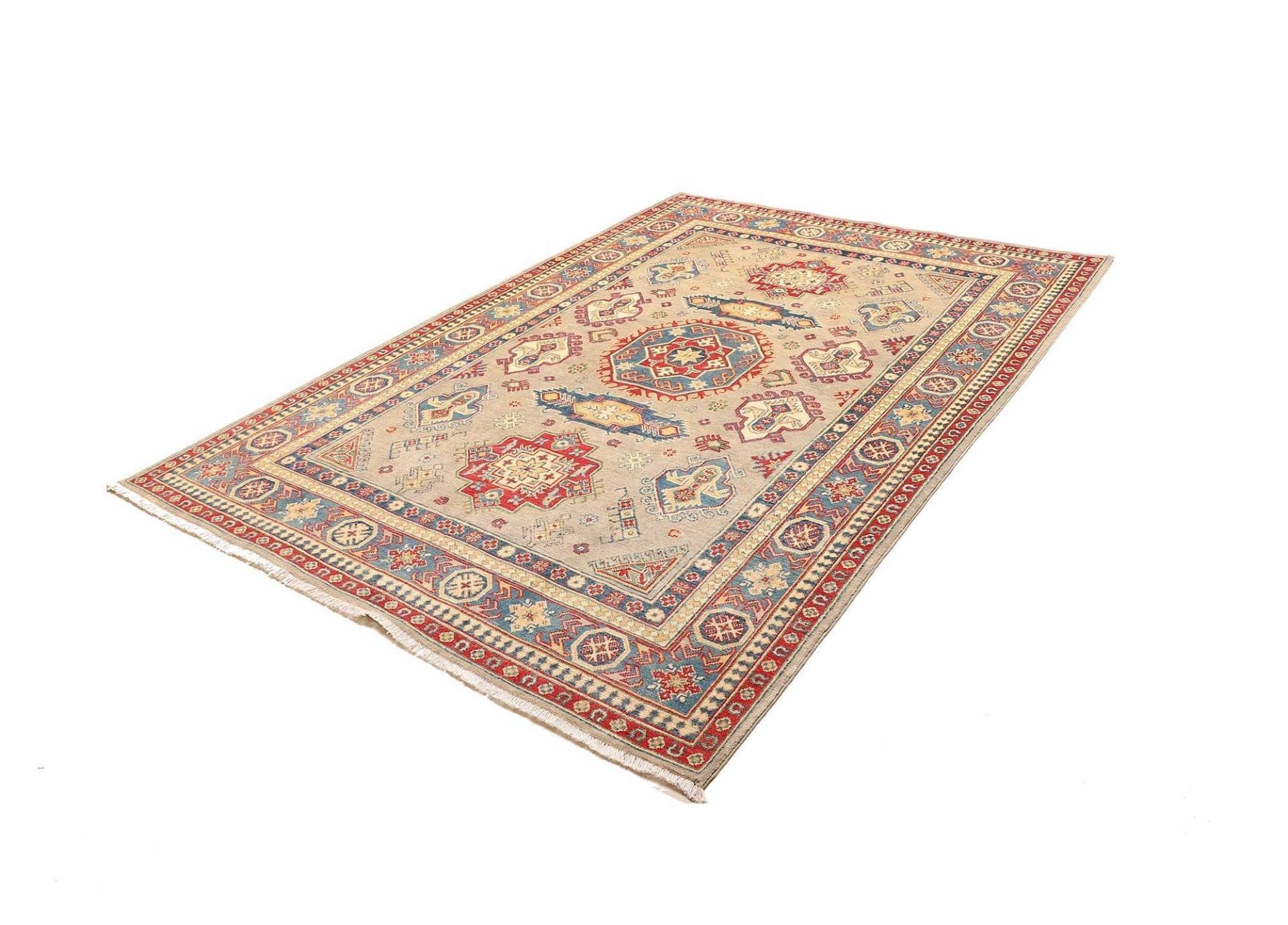 Kazak Teppich 180 x 247cm, Schurwolle, handgeknüpft, Orientteppich