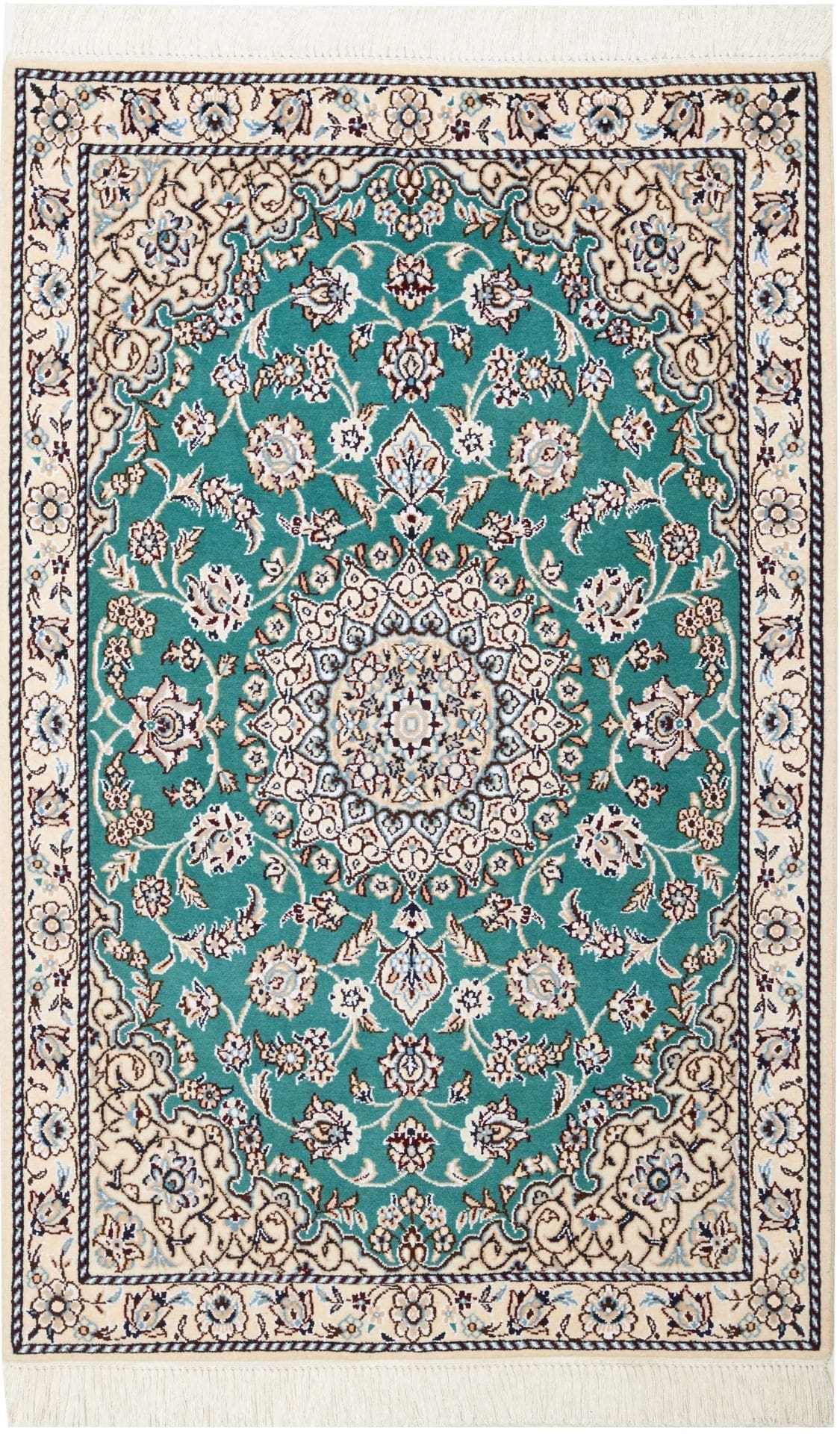 Nain Teppich 84 x 127 cm - Handgeknüpft, Schurwolle, Exklusiv