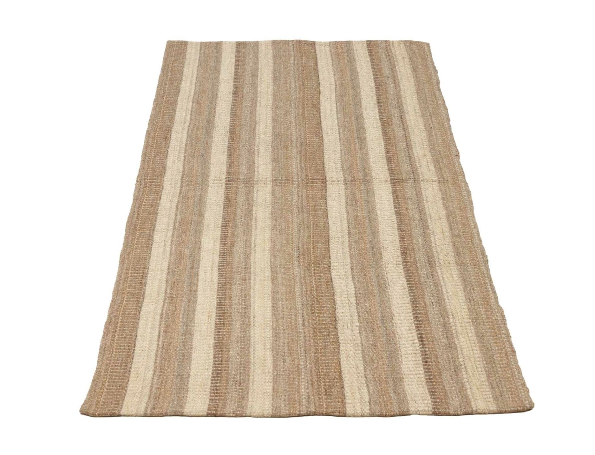 Kelim Teppich 105 x 183cm, rustikales Design, handgewebt