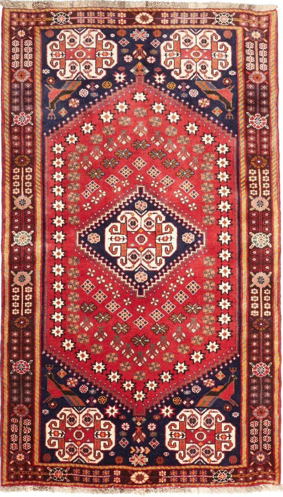 Gashghai Orientteppich 121 x 202 cm, handgeknüpft, Schurwolle