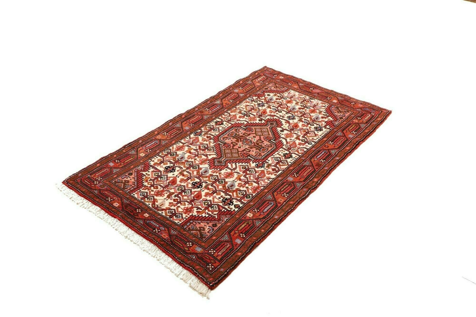 Hamadan Teppich 75 x 132 cm, Herati-Muster, Schurwolle, handgeknüpft