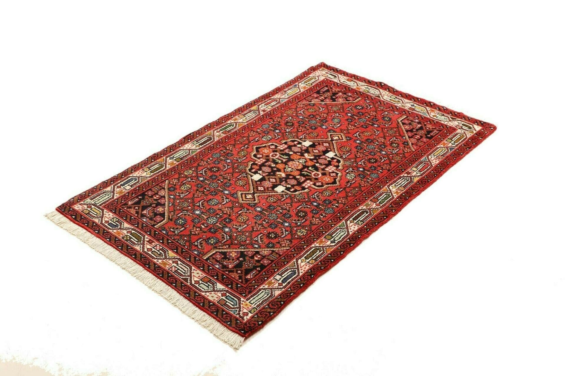 Hamadan Teppich 80 x 134cm, Herati-Muster, Schurwolle, handgeknüpft