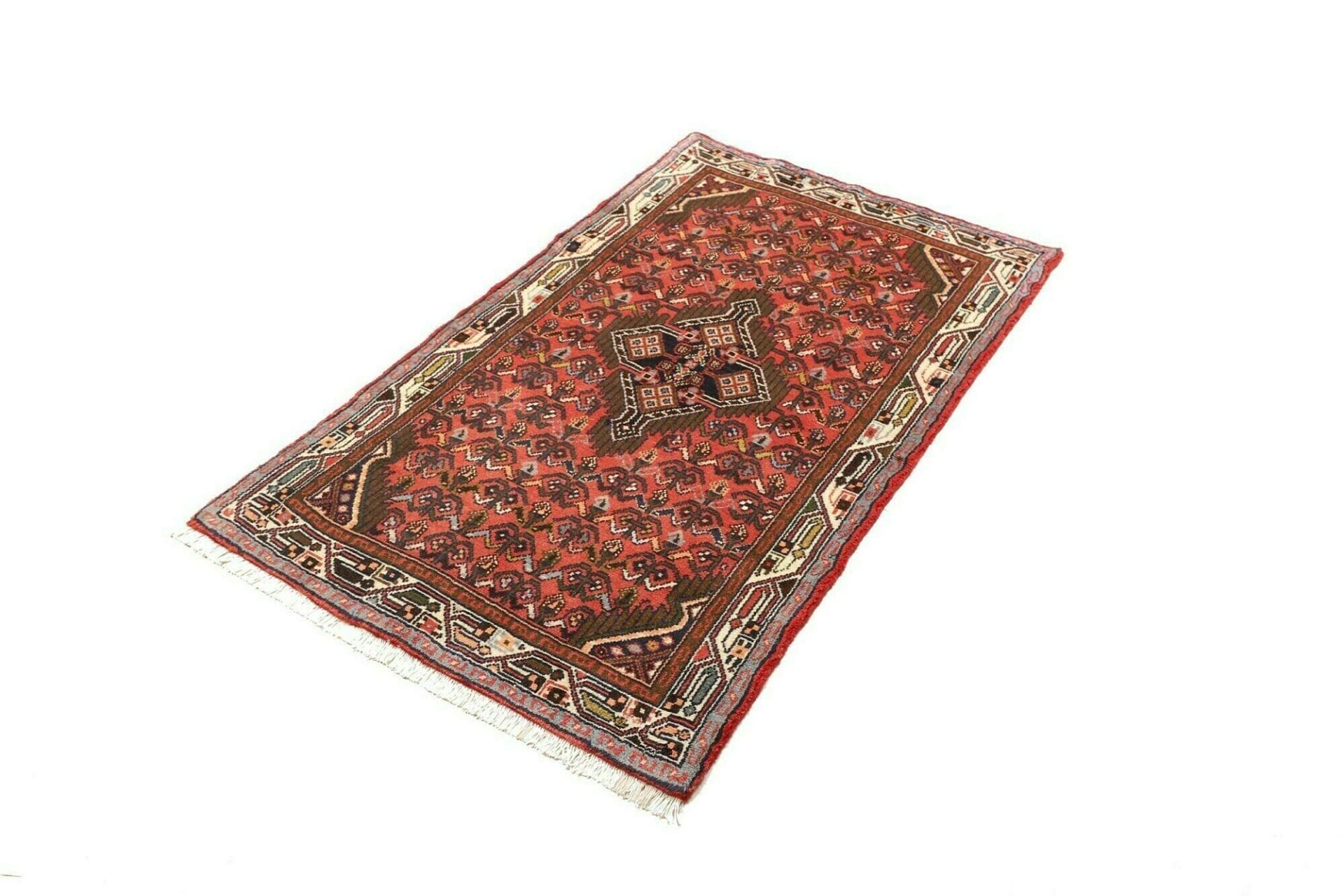 Hamadan Teppich 83 x 130cm, Schurwolle, Herati-Muster, handgeknüpft
