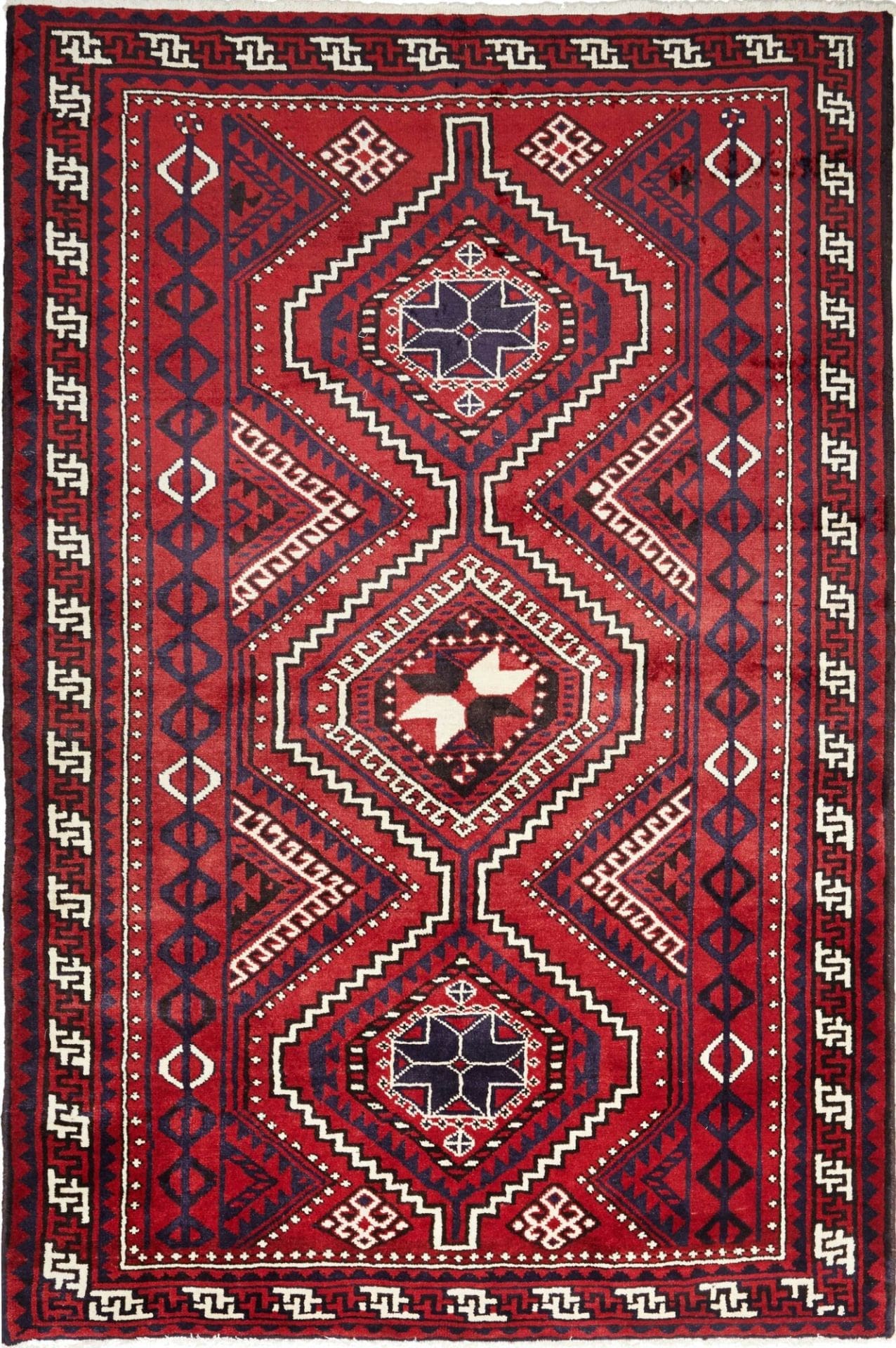 Lori Orientteppich 183 x 265 cm, geometrische Muster, handgeknüpft
