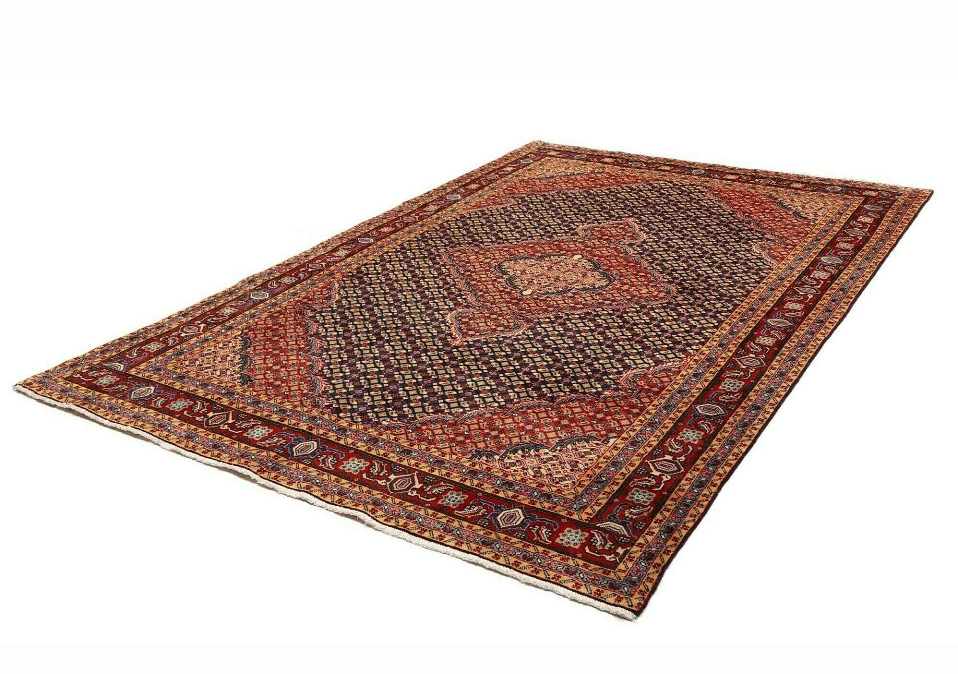 Ardebil Teppich 198 x 275cm, handgeknüpft, Schurwolle, orientalisch