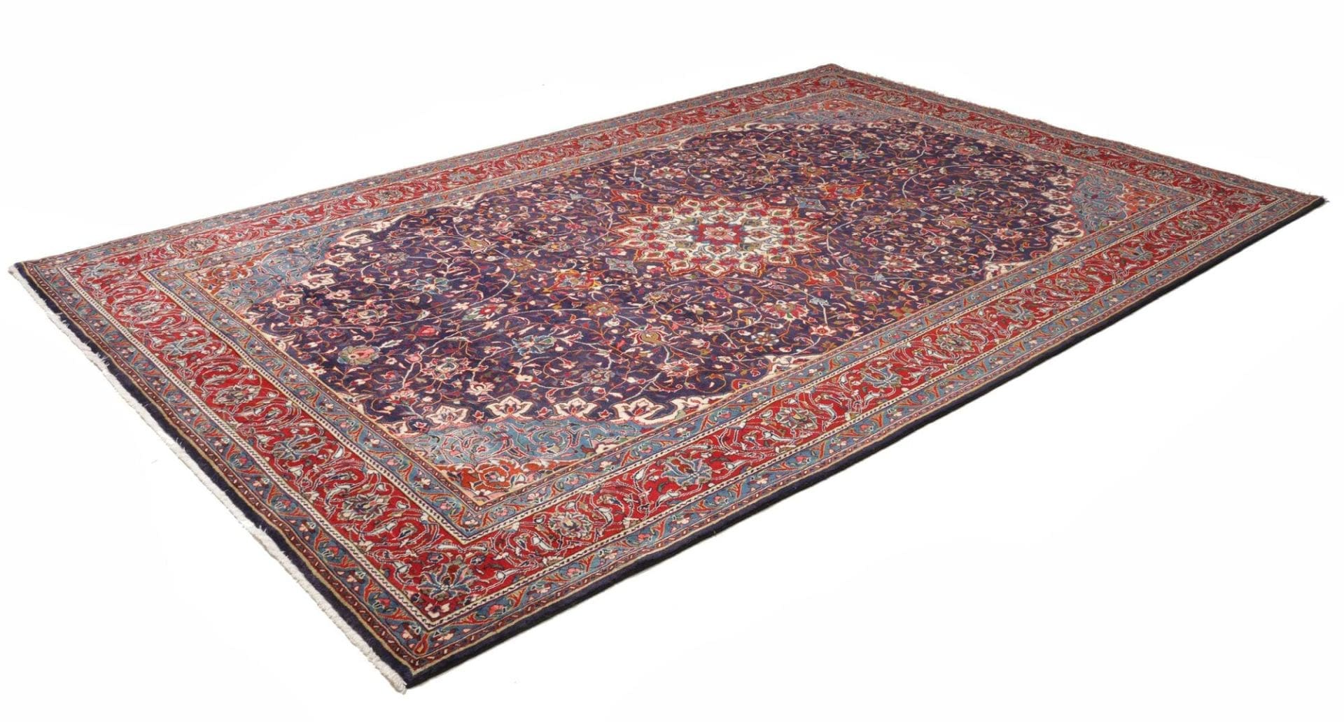Sarough Teppich 223 x 343cm, florale Muster, handgeknüpft H1