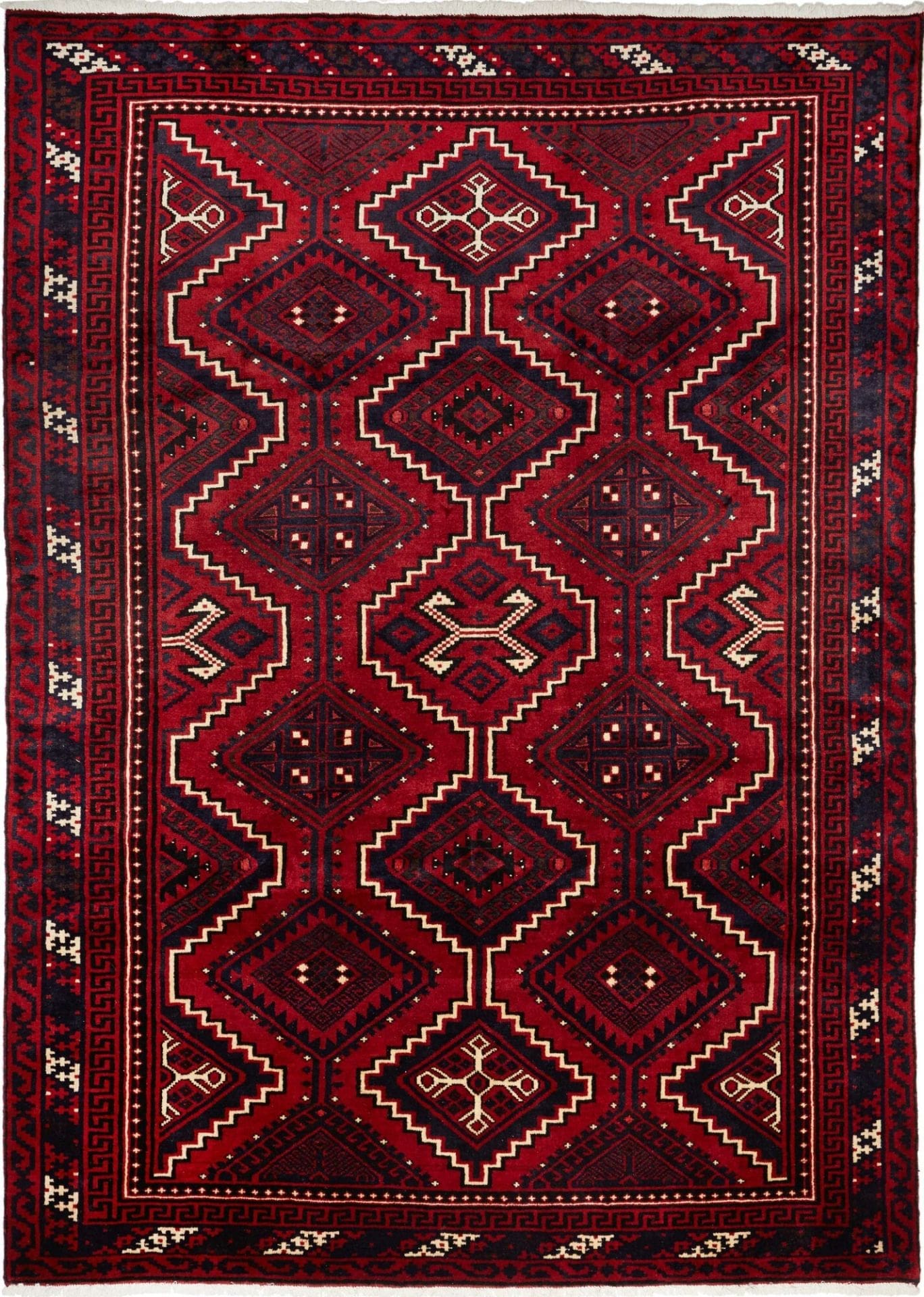 Lori Orientteppich 228 x 315 cm mit geometrischen Mustern, handgeknüpft
