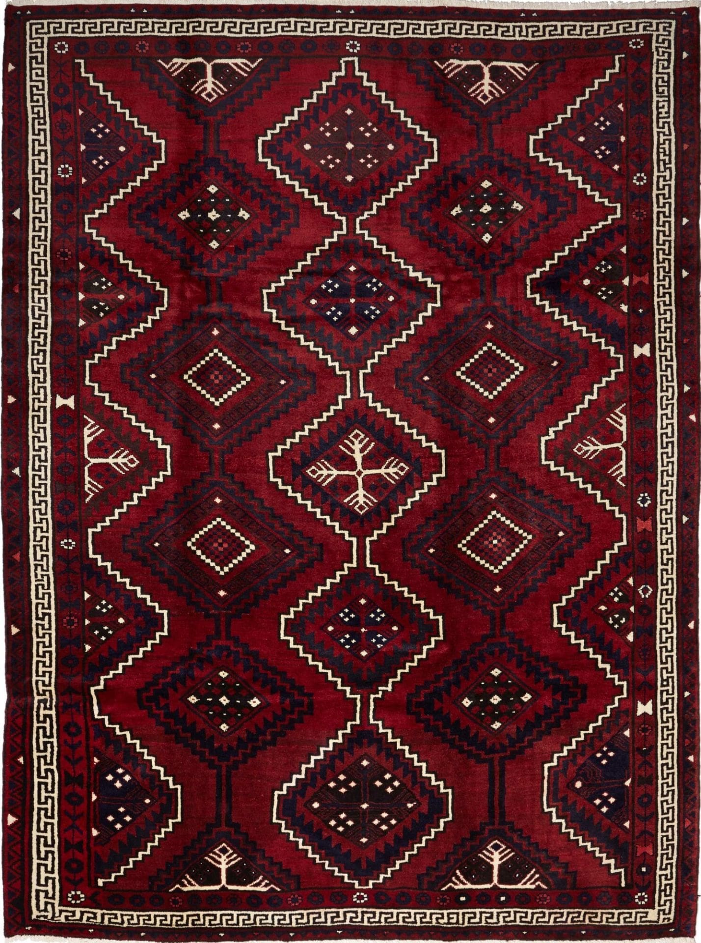 Orientteppich Lori 239 x 318 cm, geometrische Muster, handgeknüpft