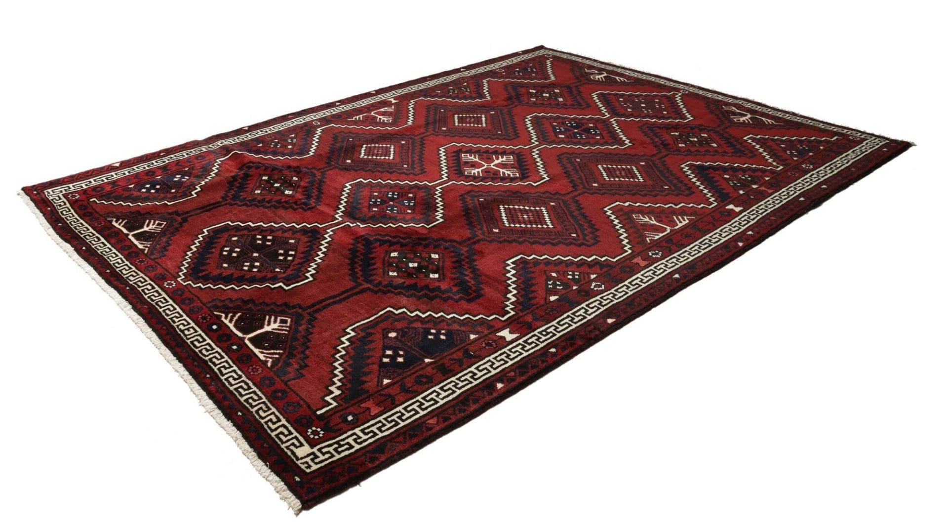 Orientteppich Lori 239 x 318 cm, geometrische Muster, handgeknüpft