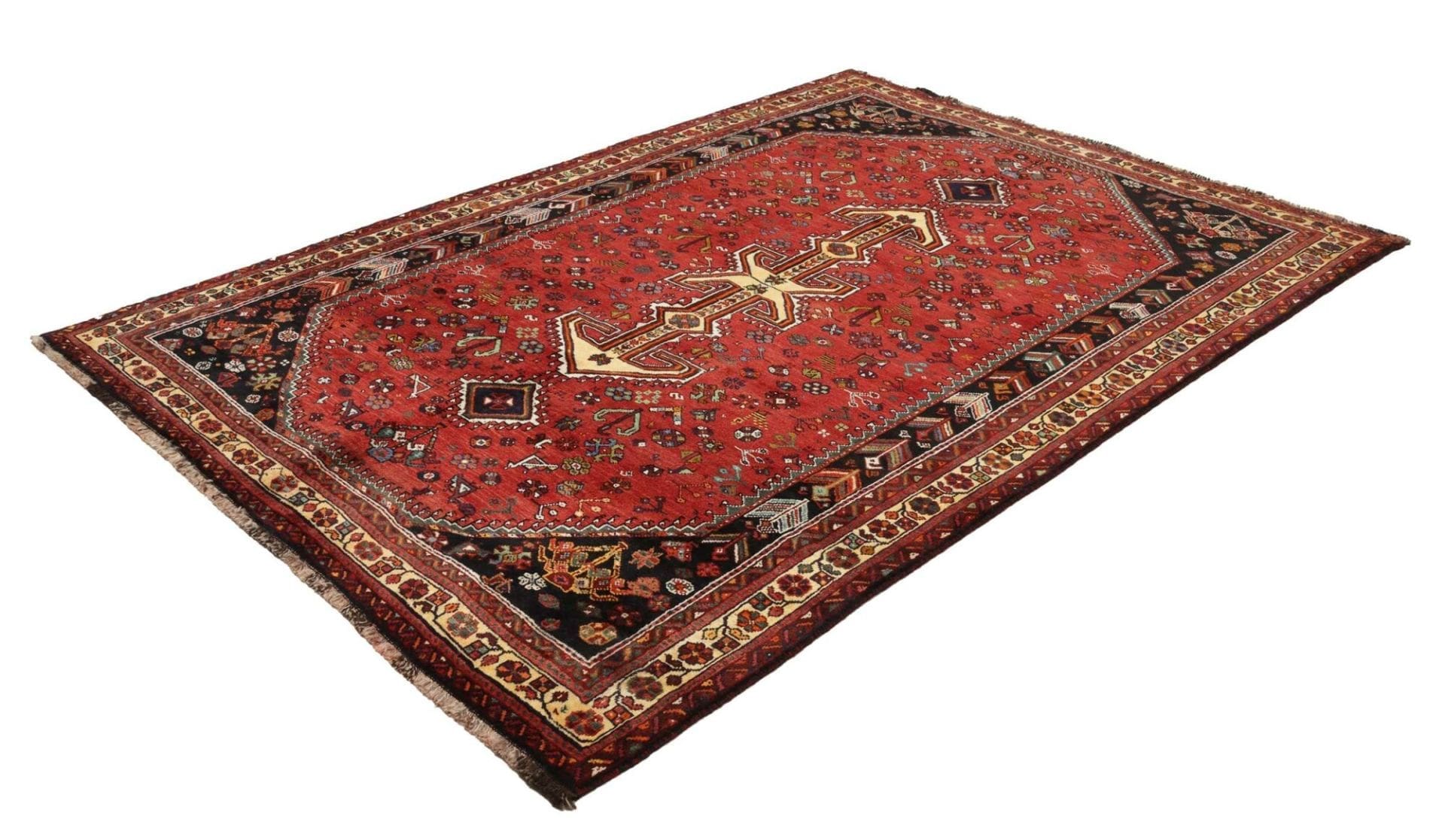 Orientteppich Shiraz 180 x 250cm – Handgeknüpft, Wolle auf Wolle