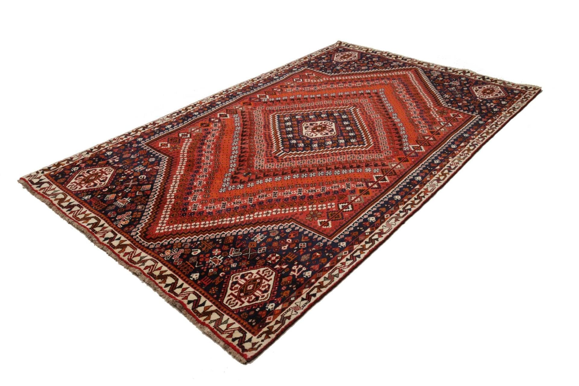 Shiraz Teppich 175 x 285 cm – Wolle handgeknüpft, geometrisches Muster
