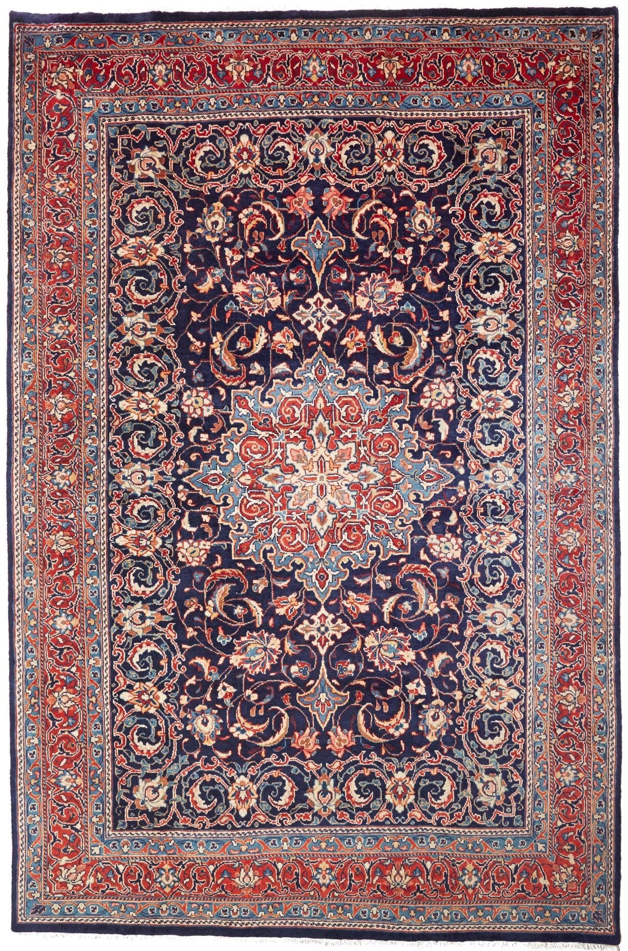 Sarough Teppich 220 x 335 cm, handgeknüpft, Schurwolle, exklusiv H1