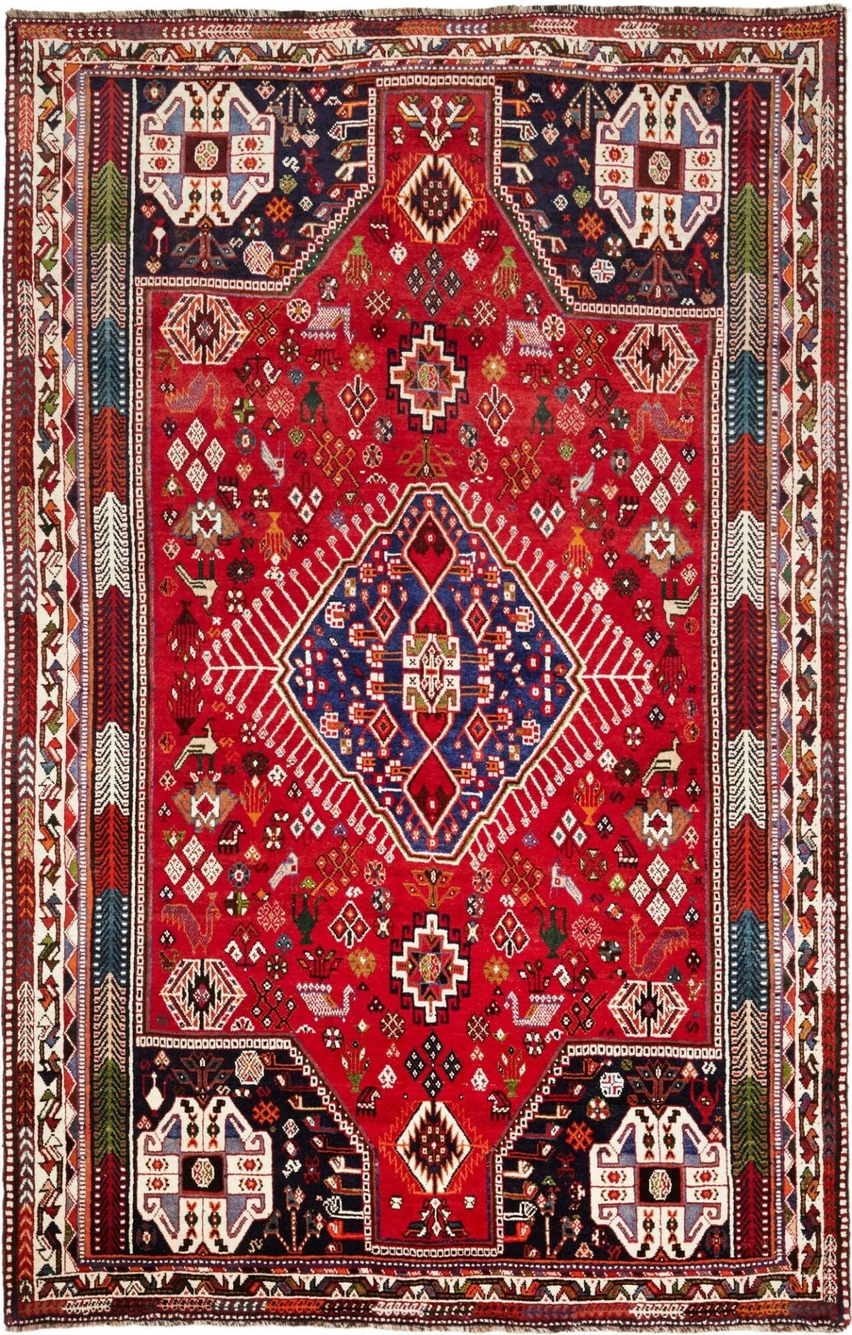 Gashghai Teppich 178 x 275cm - Handgeknüpft, Farbfroh, Perserteppich