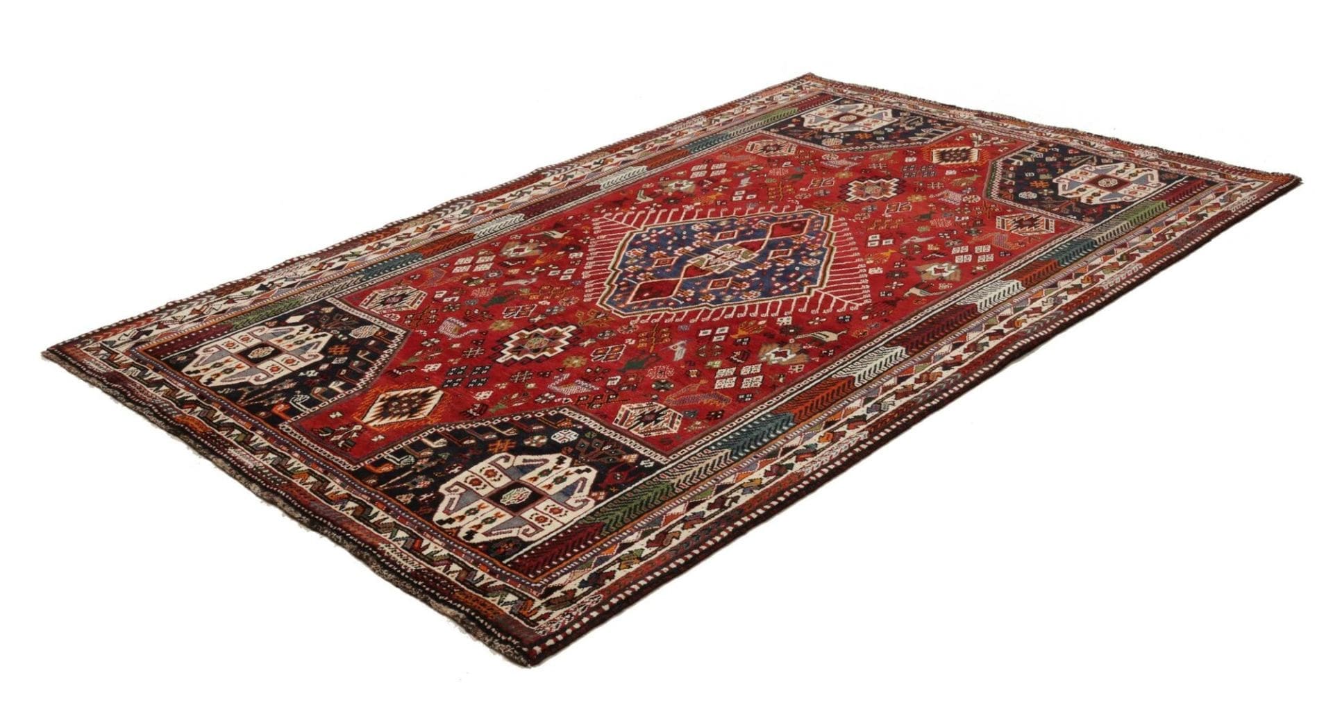 Gashghai Teppich 178 x 275cm - Handgeknüpft, Farbfroh, Perserteppich