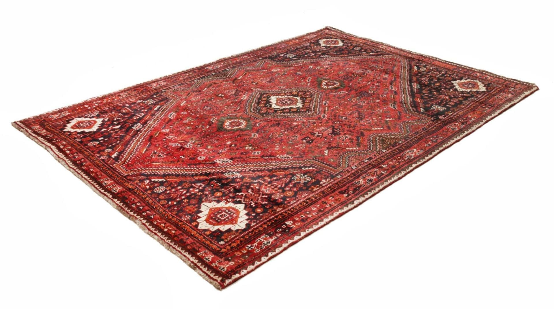 Shiraz Teppich 178 x 260 cm Wolle handgeknüpft Perserteppich