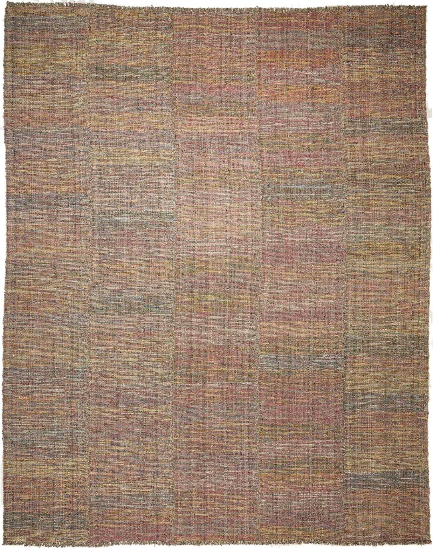 Kelim Teppich 254 x 313 cm, Handgewebt, rustikales Flair