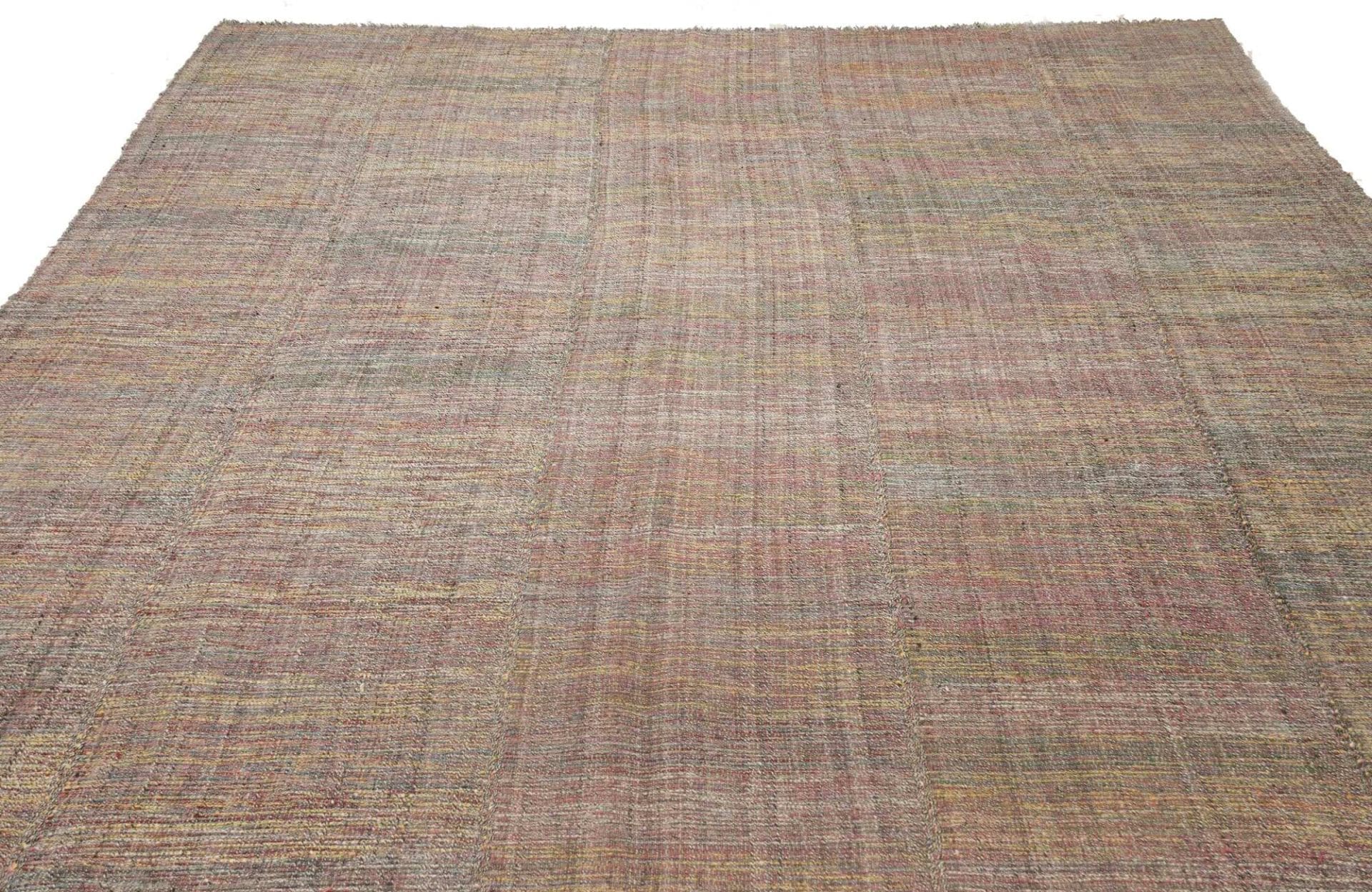 Kelim Teppich 254 x 313 cm, Handgewebt, rustikales Flair