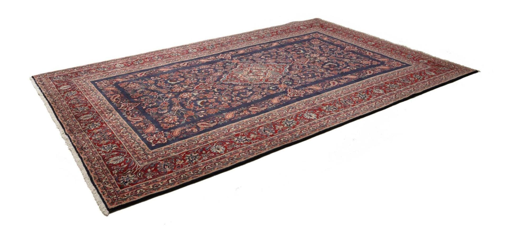 Hamadan Teppich 217 x 332 cm, Schurwolle, Herati-Muster, handgeknüpft