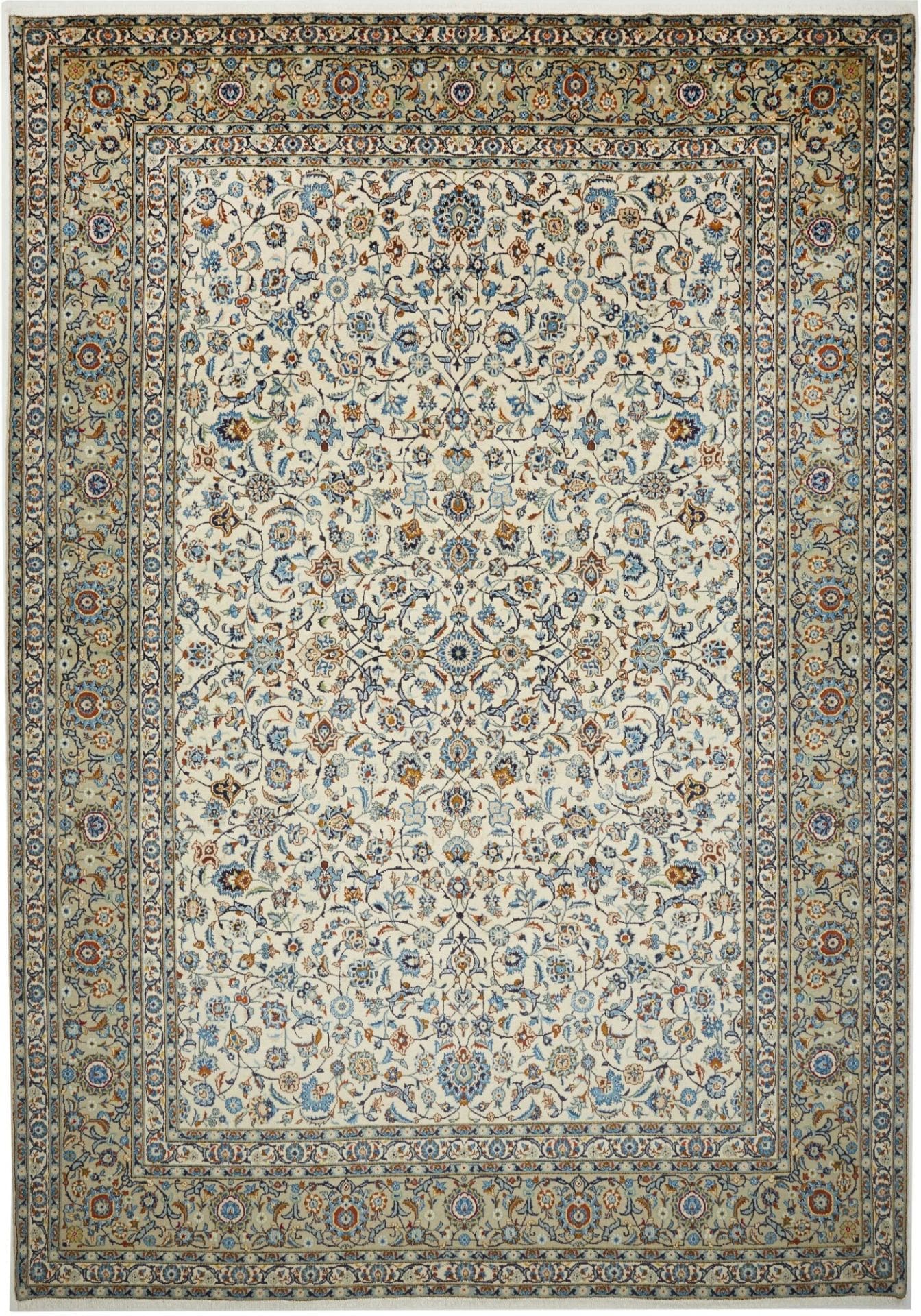 Kashan Teppich 273 x 385 cm, Schurwolle, handgeknüpft, Perserteppich H1