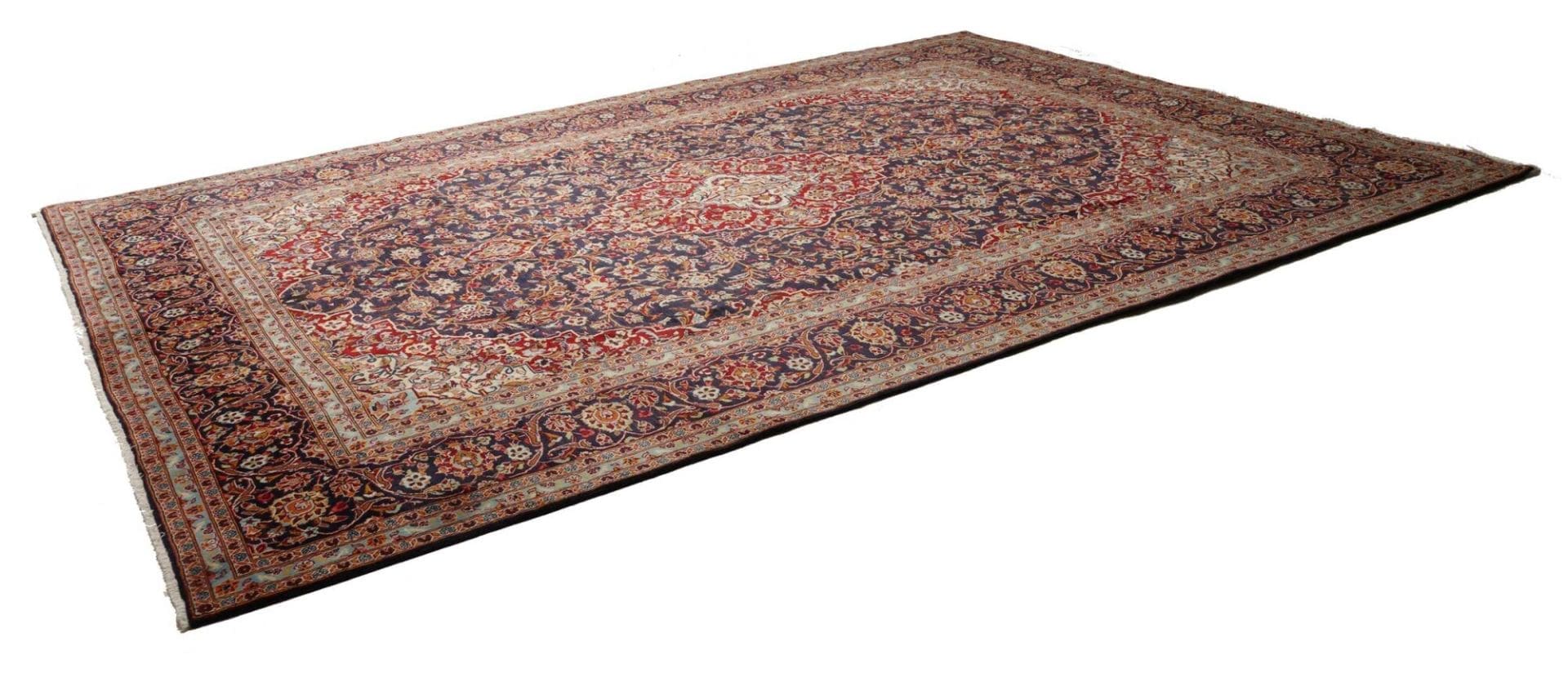 Kashan Teppich 303 x 428cm - Exotische Muster - Handgeknüpft Perserteppich