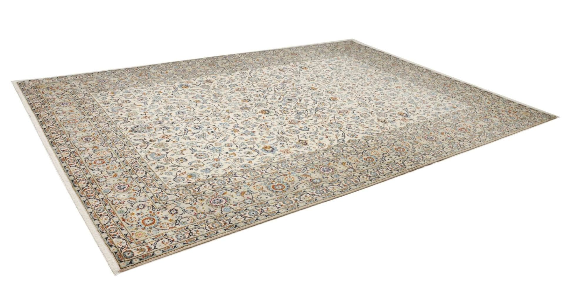 Kashan Teppich 273 x 385 cm, Schurwolle, handgeknüpft, Perserteppich H1