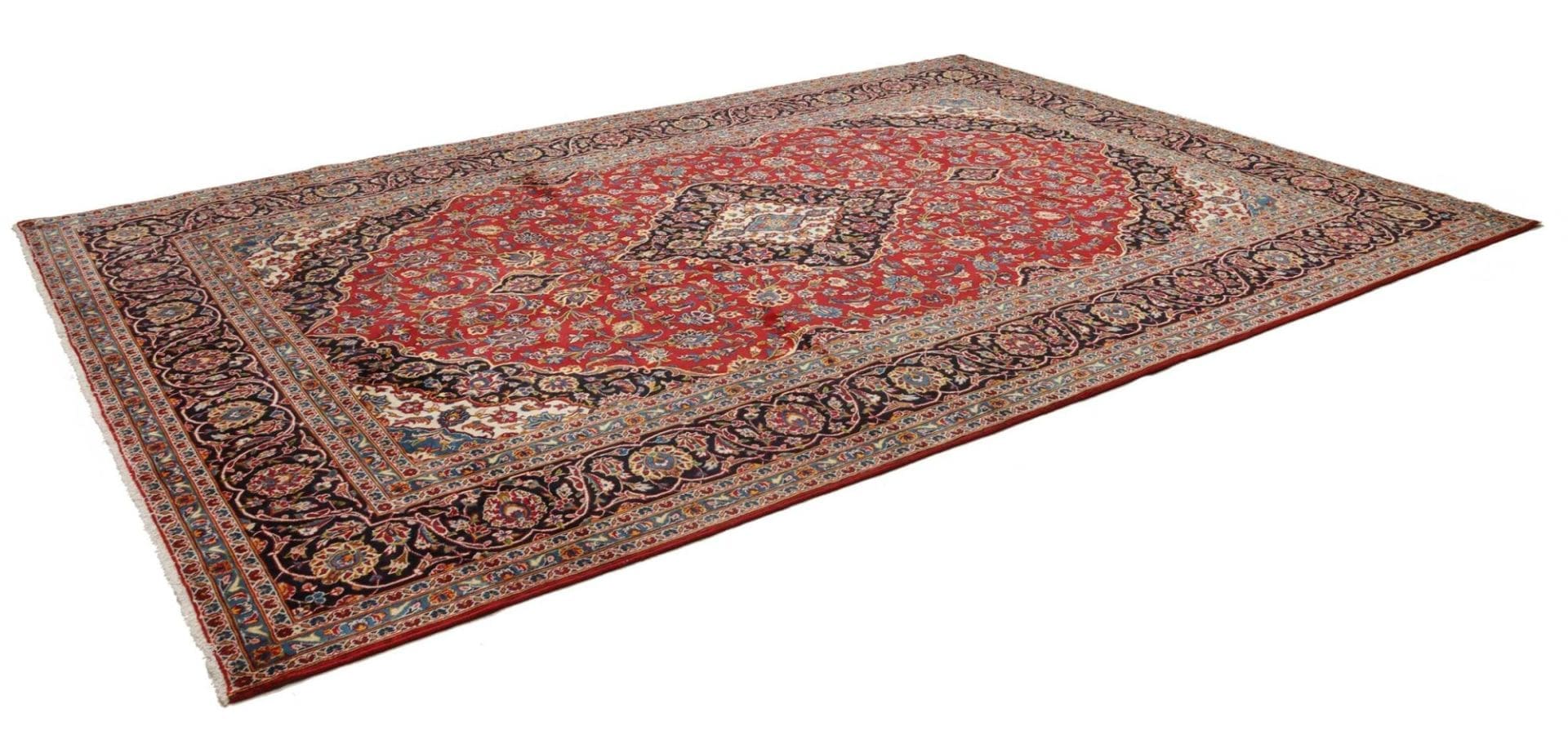 Kashan Teppich 276 x 385 cm – Perserteppich, handgeknüpft, Schurwolle