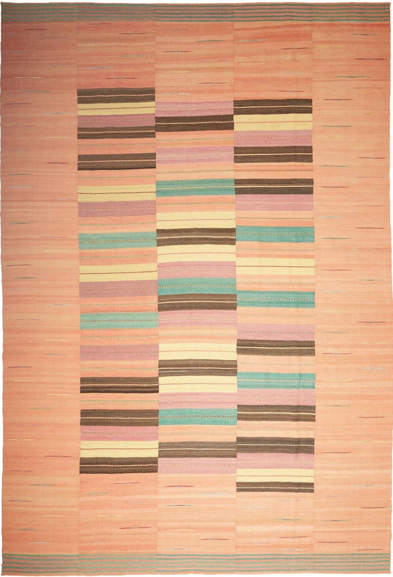 Kelim Neo 260 x 380cm, handgewebt, rustikales Flair, warm und gemütlich