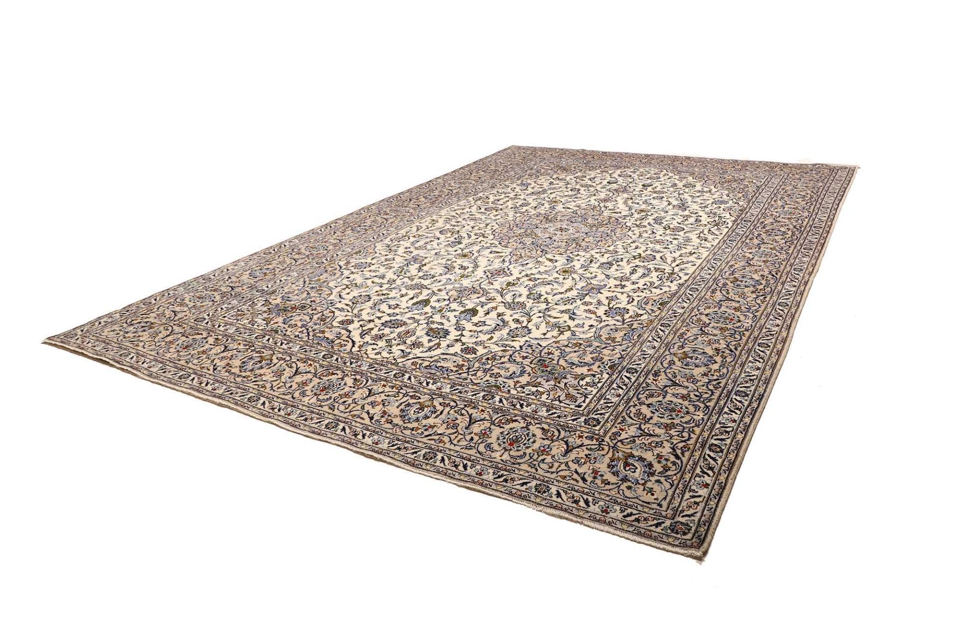 Kashan Teppich 308 x 435cm - Handgeknüpft, Schurwolle, Perserteppich
