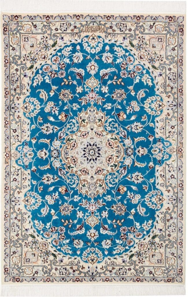 Nain Orientteppich 84 x 120 cm – handgeknüpft, florale Muster