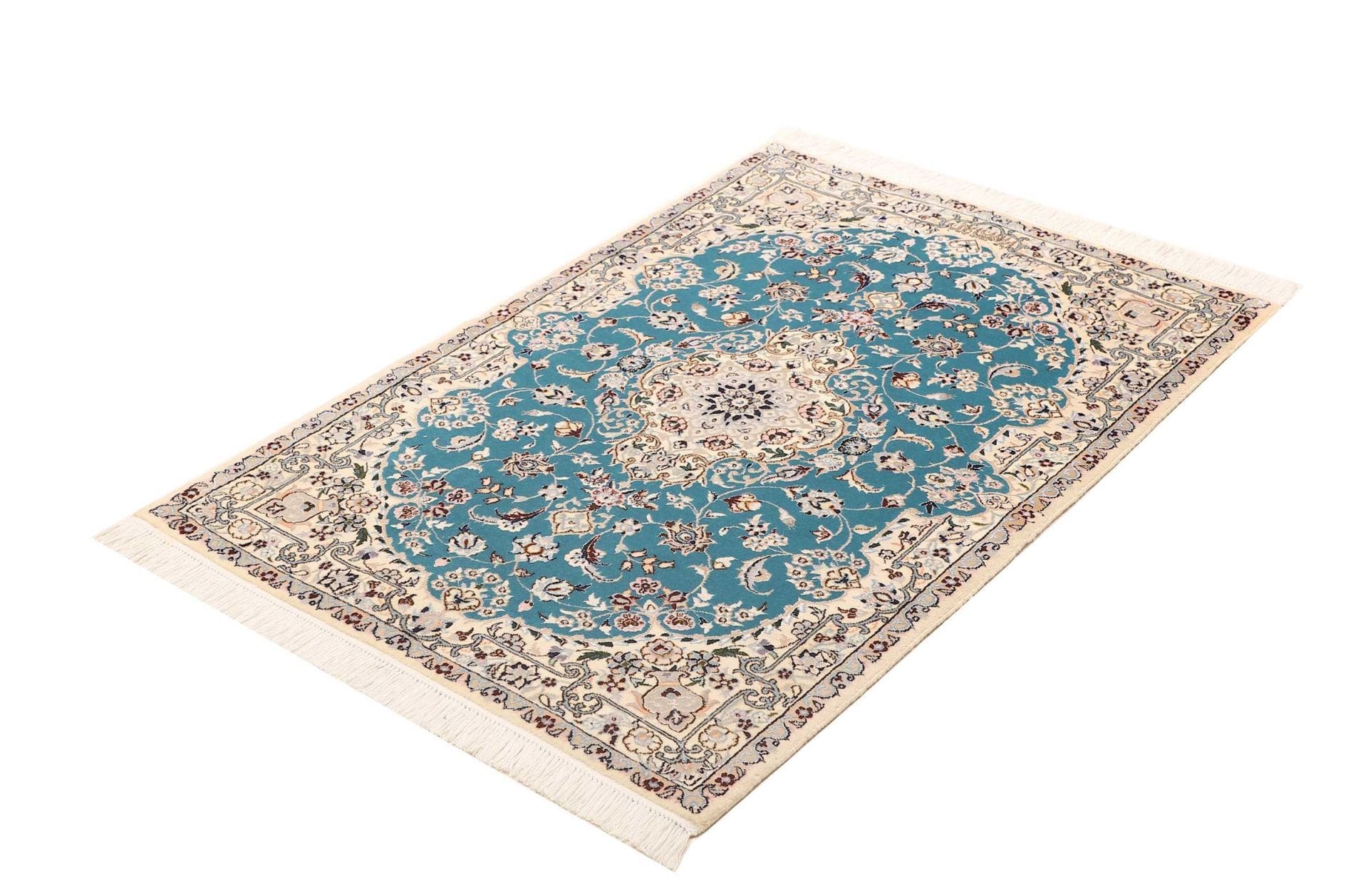 Nain Orientteppich 84 x 120 cm – handgeknüpft, florale Muster