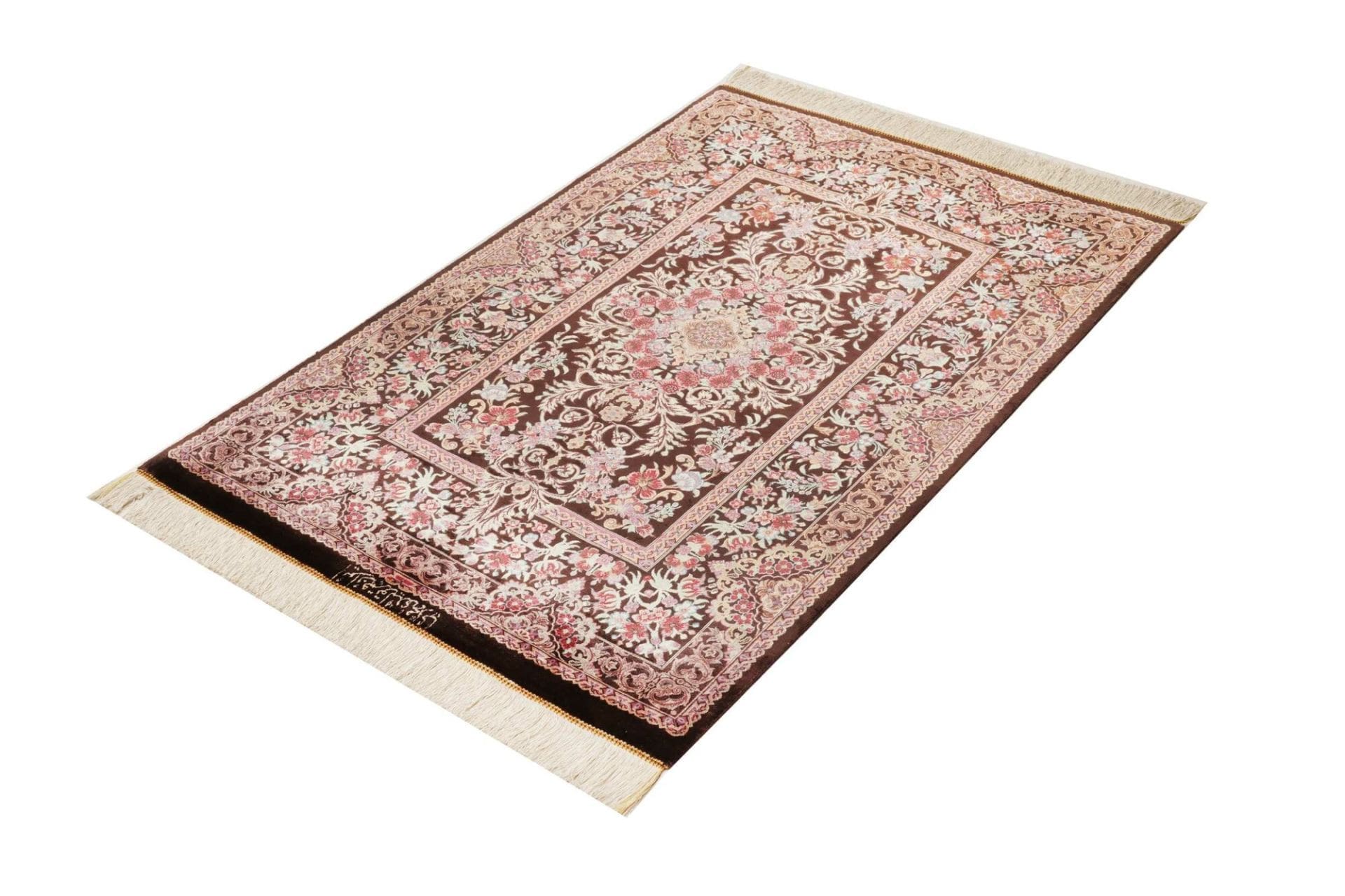 Ghom Teppich 83 x 120cm, Seide, 900.000 Knoten, handgeknüpft