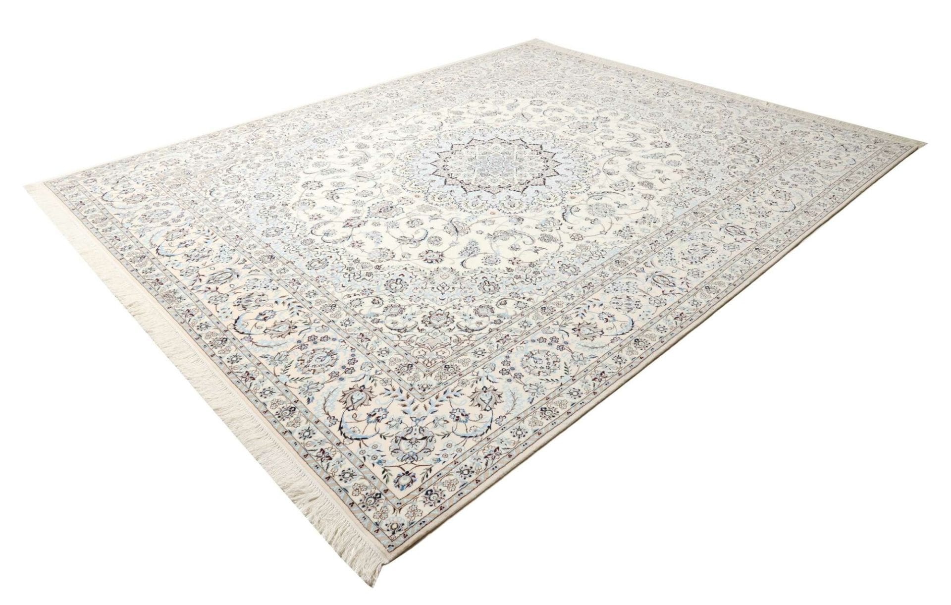 Nain Teppich 259 x 312 cm, florale Muster, handgeknüpft