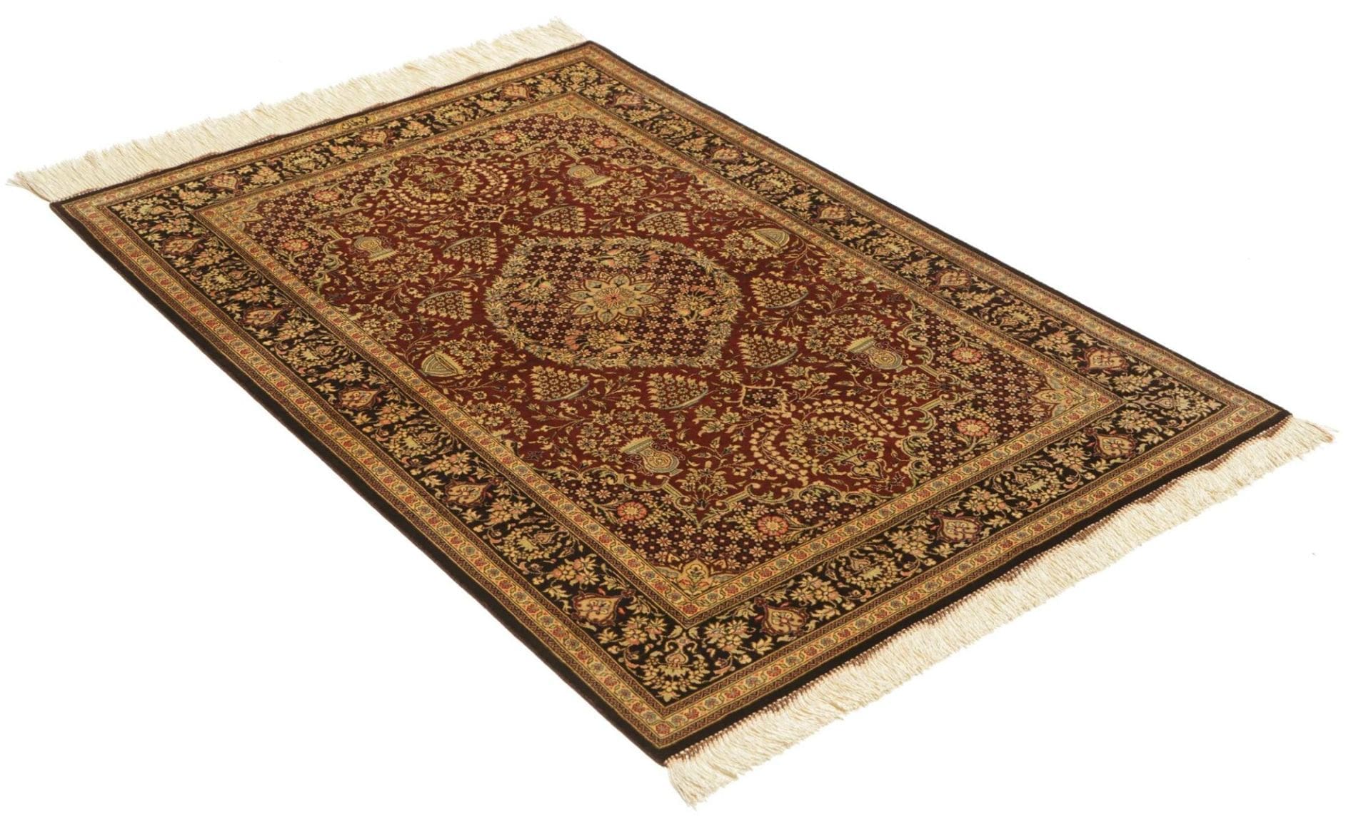 Ghom Teppich 83 x 120 cm, 900.000 Knoten, Seide, handgeknüpft