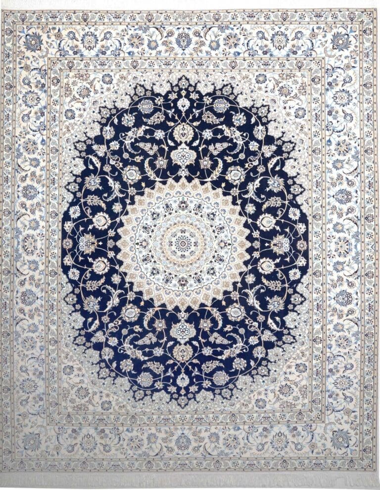 Nain Teppich 262 x 316 cm, florale Muster, handgeknüpft, Perserteppich