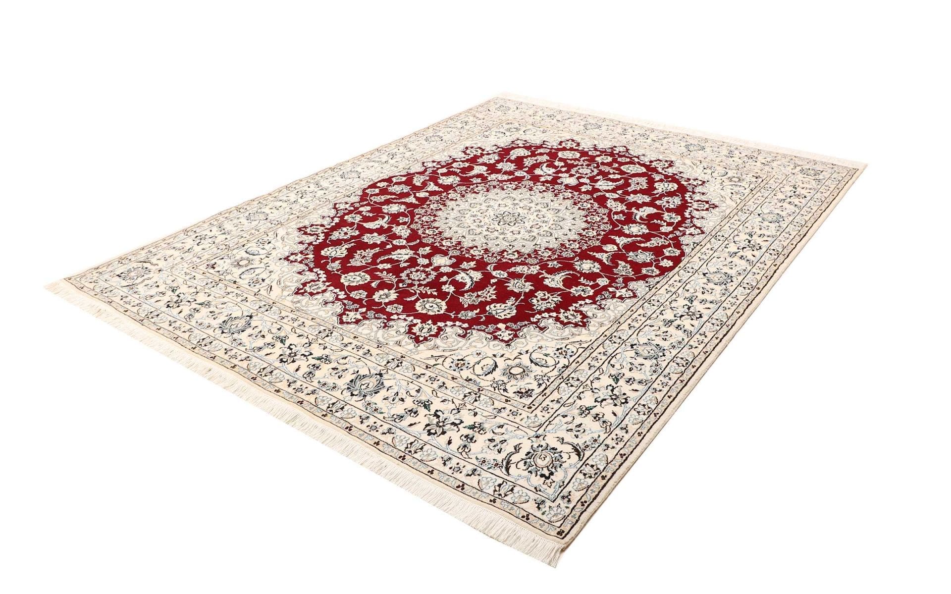 Nain Teppich 210 x 262 cm, Schurwolle, handgeknüpft, Perserteppich