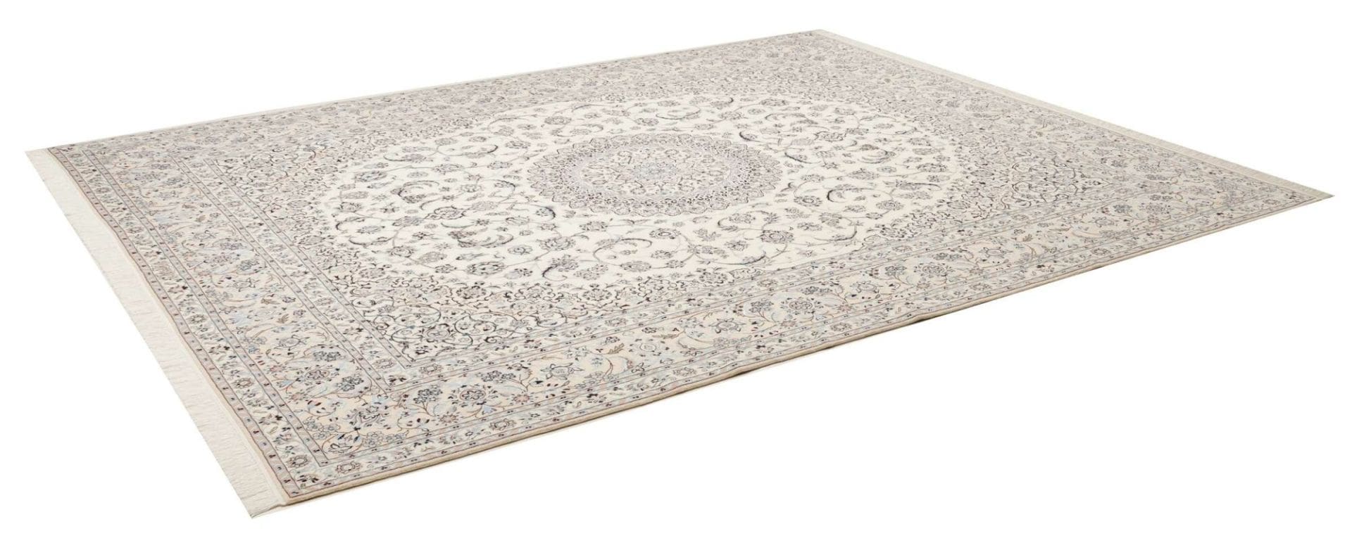 Nain Teppich 255 x 308 cm, handgeknüpft, florale Muster, Perserteppich